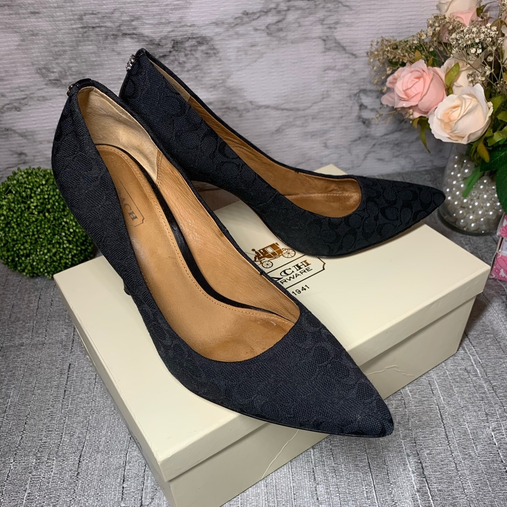 Coach Black heels size 8M